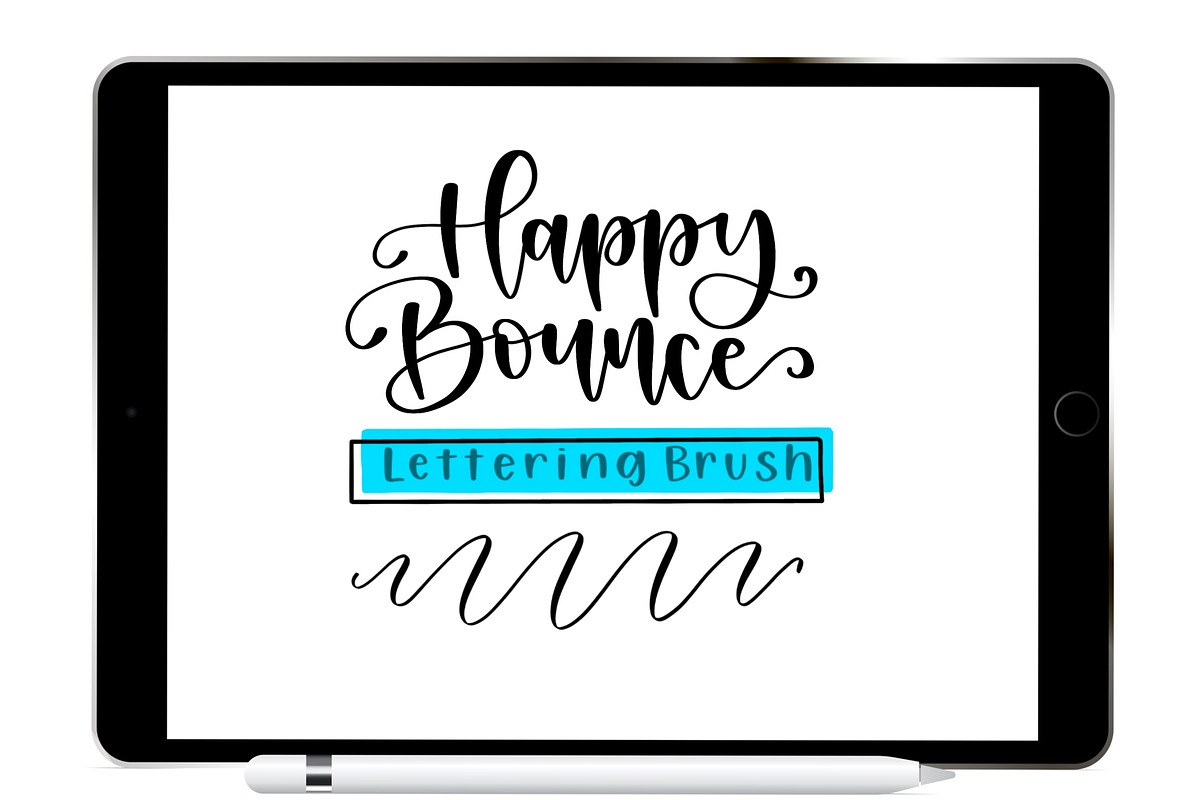 Bouncy Procreate Lettering Brush, a Brush Add-On by Blue Strawberry Studio (Photo 1 of 5)
