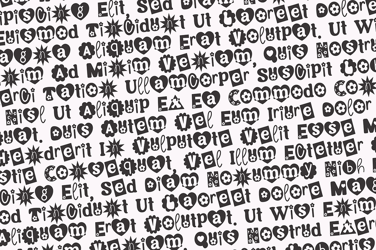 HAPPY RANSOM Boho Floral Cutout Font, a Handwritten Font by Blush Font Co. (Photo 13 of 13)