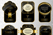 Retro black gold labels set 1, a Decorative Illustration by Merfin (Thumbnail 4 of 10)