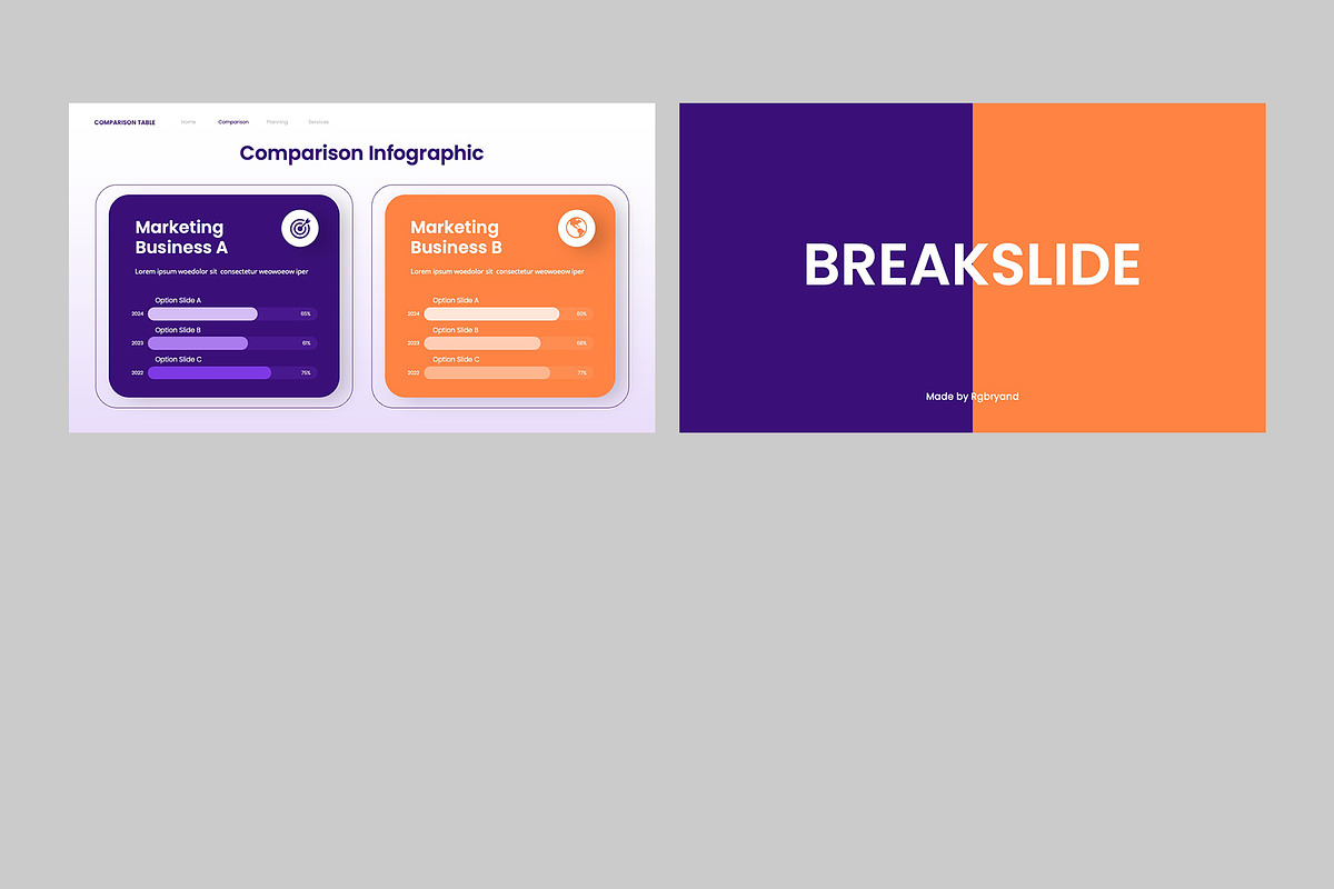 COMPARISON Infographic GS, a Presentation Template by rgbryand (Photo 7 of 7)