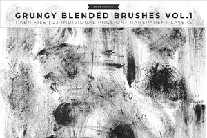 Photoshop Grungy Blended Brushes 1