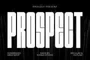 Prospect - Condensed Sans Serif Font, a Sans Serif Font by Pian45 Studio (Thumbnail 1 of 8)