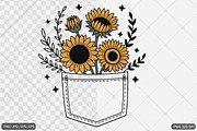 Sunflower SVG PNG Design Bundle, an Illustration by Actual Pixel (Thumbnail 18 of 30)