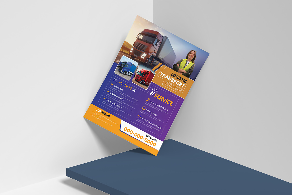 Transport Service Flyer, a Flyer Template by crazyOWL (Photo 3 of 4)