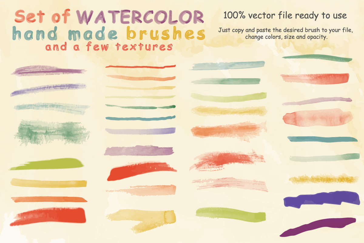 Watercolor Brushes and Textures, a Brush Add-On by Anna Ivanir (Photo 1 of 2)