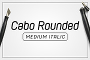 Cabo Rounded Medium Italic, a Sans Serif Font by Bogdan Casota (Thumbnail 1 of 3)