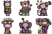 Whimsical Funny New Year Animals PNG, an Illustration by CraftArtStudio (Thumbnail 6 of 6)