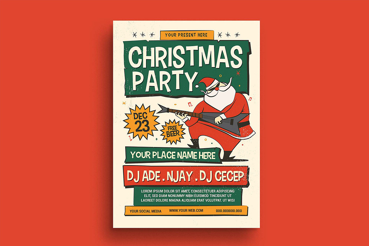 Christmas Party Flyer, a Flyer Template by megarez (Photo 3 of 3)