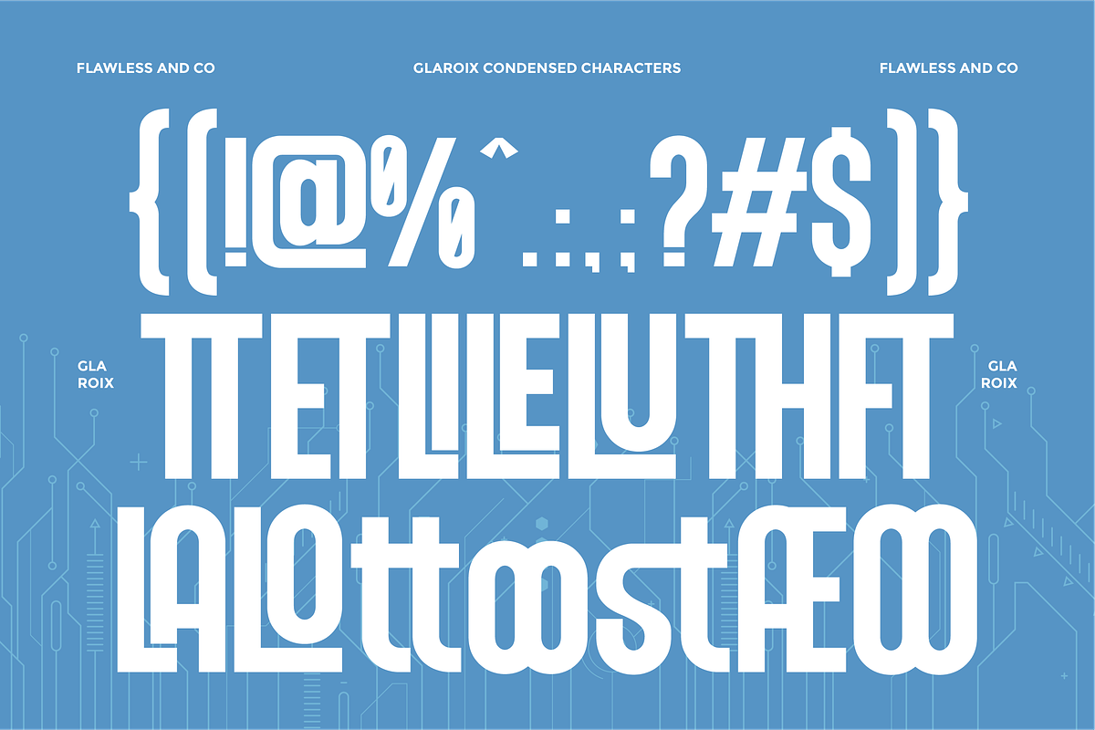 Glaroix - Modern Condensed Sans Font, a Sans Serif Font by Flawless And Co (Photo 9 of 10)