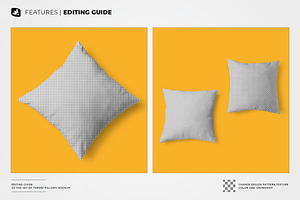 Set Of Throw Pillows Mockup