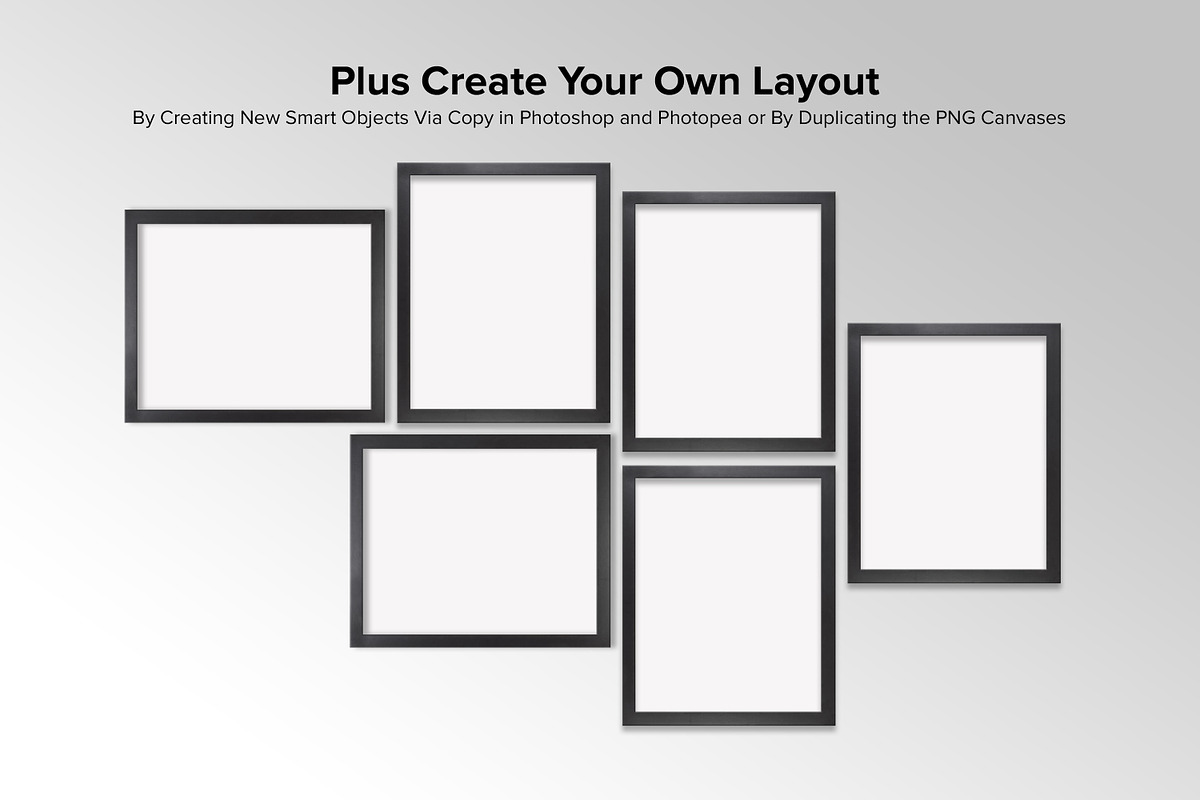 Black Frame Mockup Bundle for 8x10 Art