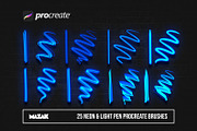 Procreate Neon / Light Pen brushes, a Brush Add-On by Endete & Mazak brushes (Thumbnail 2 of 4)