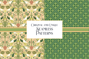 Pink Green Christmas Pattern Bundle