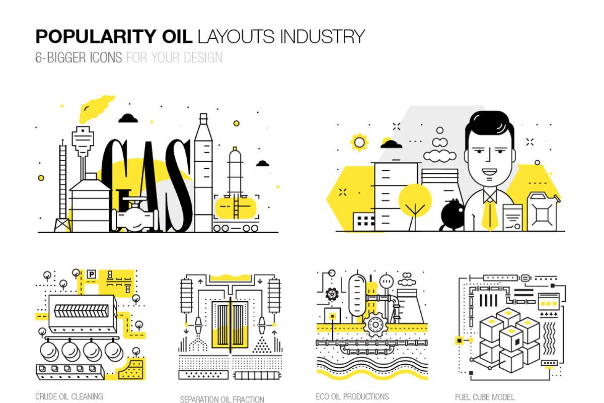 Popularity oil layouts, a Technology Illustration by Vladimir Vihrev (Photo 5 of 10)