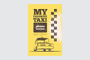 Taxi retro grunge vector poster set., a Transportation Illustration by PoPaShop (Thumbnail 12 of 15)