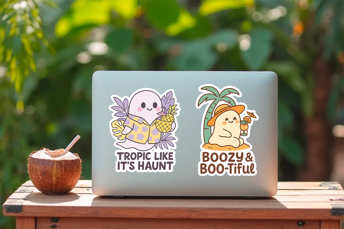 Cute Ghosts on Vacation  Svg Png, an Object Graphic by LaVika (Photo 6 of 11)