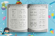 Color the Correct Number Worksheets, a Templates & Theme by Book2bees (Thumbnail 2 of 4)