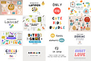 KIDS BUNDLE - fonts & clipart, a Script Font by JuliyArt (Thumbnail 1 of 13)