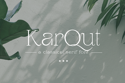 Karqut, a Serif Font by lelevien