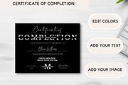 Editable Certificate Of Completion, a Card Template by YasdeyDesigns (Thumbnail 6 of 7)