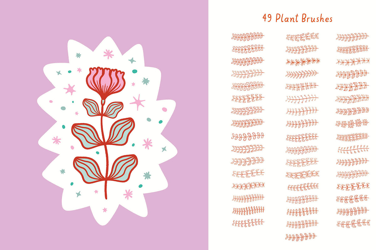Whimsycal Botanics for Procreate, a Brush Add-On by Pencil Twist (Photo 2 of 10)