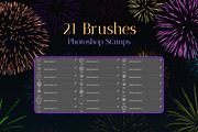 Fireworks Stamps Photoshop Brushes, a Brush Add-On by Andrew Skoch Design (Thumbnail 2 of 2)