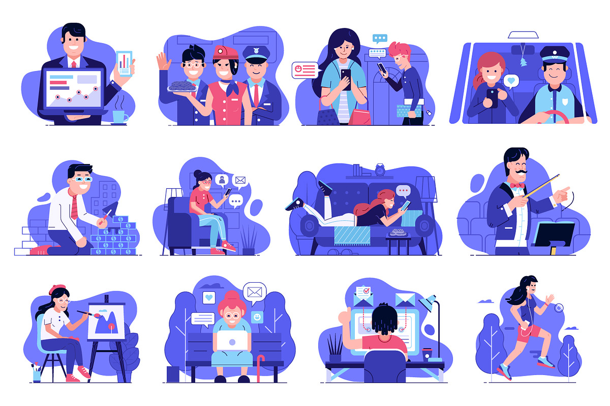 Web Marketing People Illustrations, a Person Illustration by Alex Krugli (Photo 2 of 6)
