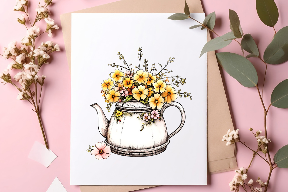 Yellow Flowers Spring Clipart, an Illustration by SinaCreation (Photo 6 of 11)
