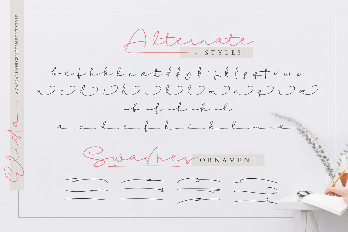 Elista // A Casual Handwritten Font, a Script Font by Walkeren (Photo 16 of 18)