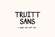 Truitt Sans - Simple Sans Font, a Sans Serif Font by Rodney Truitt Jr (Thumbnail 1 of 9)