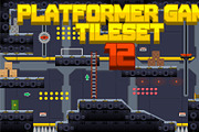 Platformer Game Tile Set 12, an Illustration by pzUH (Thumbnail 1 of 5)