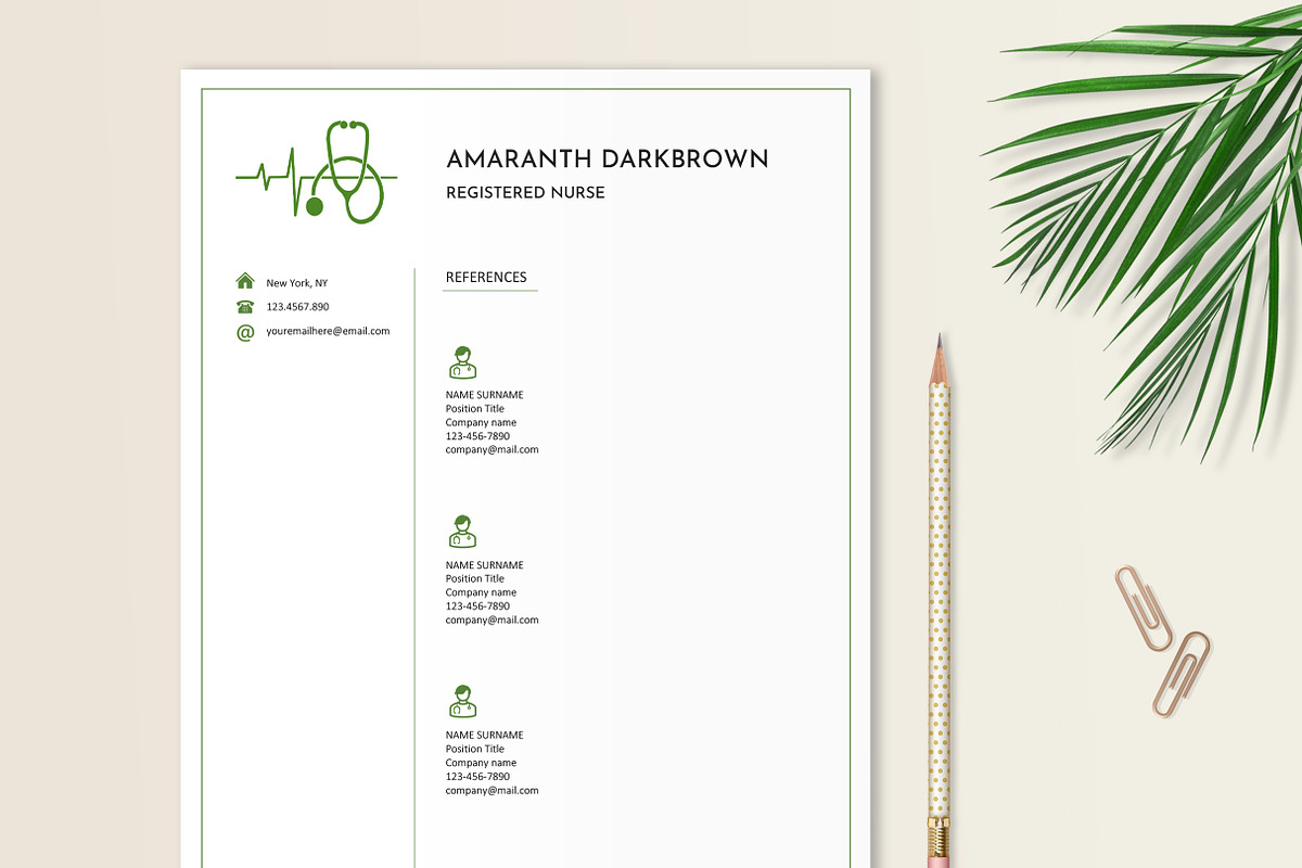 Resume Teamplate Healthcare, a Resume Template by Stanin Studio (Photo 6 of 10)