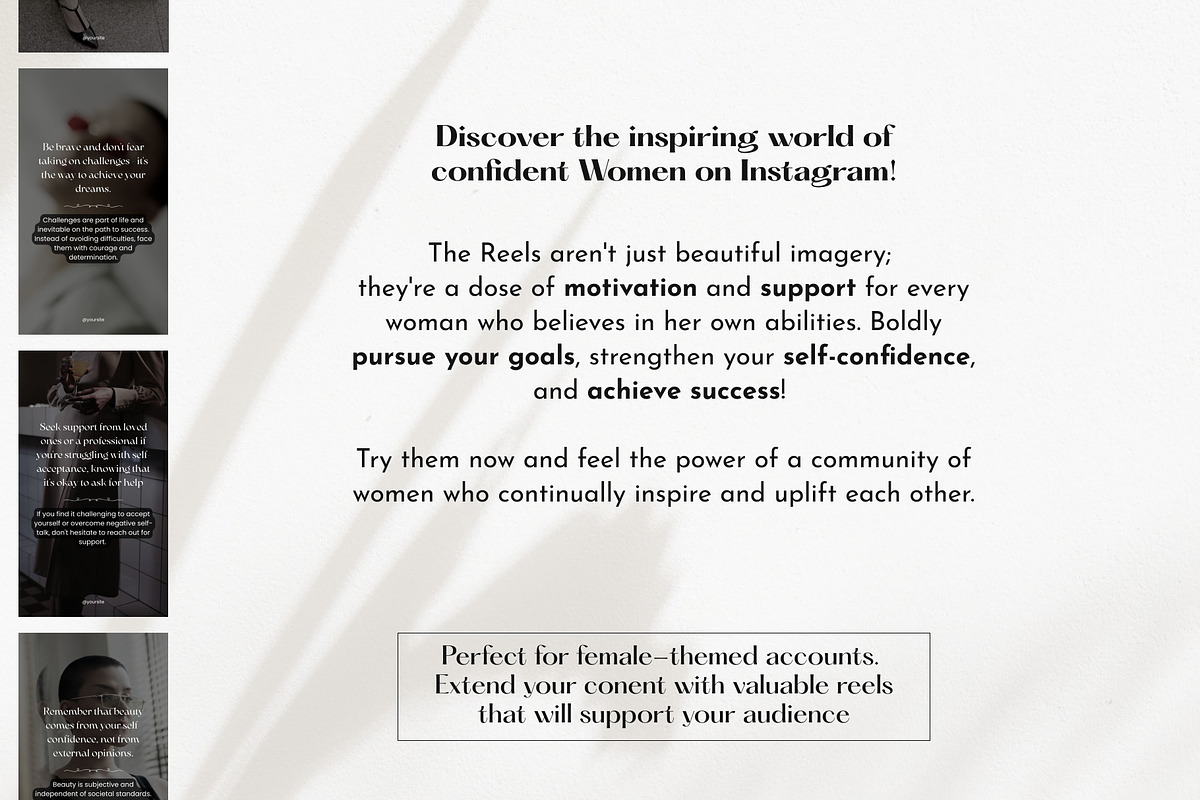 30 Female Aesthetic Reels | Girlboss, a Social Media Template by Studio DigiCraft (Photo 3 of 7)