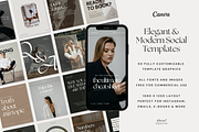 BUNDLE: Chic Canva Social Templates, a Social Media Template by Knead Creative (Thumbnail 1 of 8)