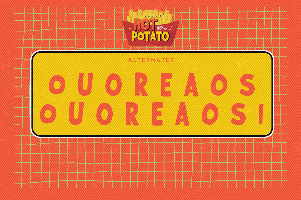 Hot Potato - All Caps Display Font, a Sans Serif Font by Gassstype (Photo 8 of 8)