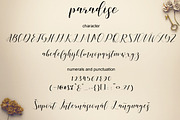 paradise calligraphy modern + Bonus, a Script Font by Teweka (Thumbnail 7 of 8)