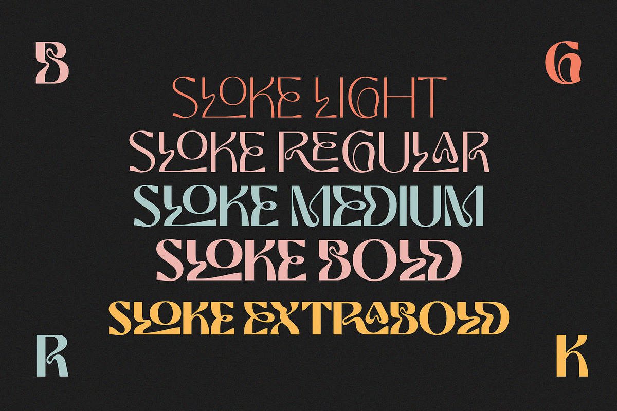 Sloke - Psychedelic Display font, a Sans Serif Font by creativemedialab (Photo 8 of 10)