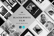 Black&White Film Frames Templates, a Social Media Template by Sparrow & Snow (Thumbnail 1 of 11)