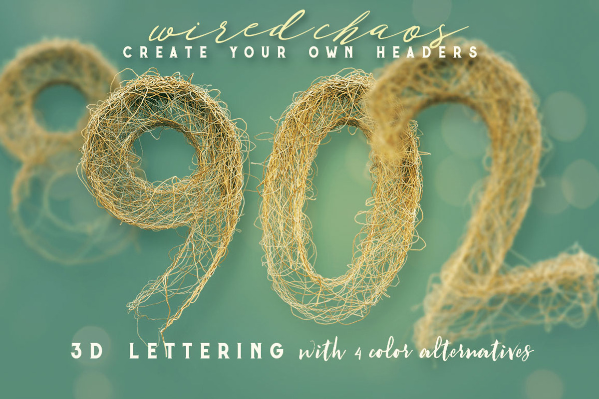 Wired Chaos - 3D Lettering, a Graphic by MIIM (Photo 7 of 7)