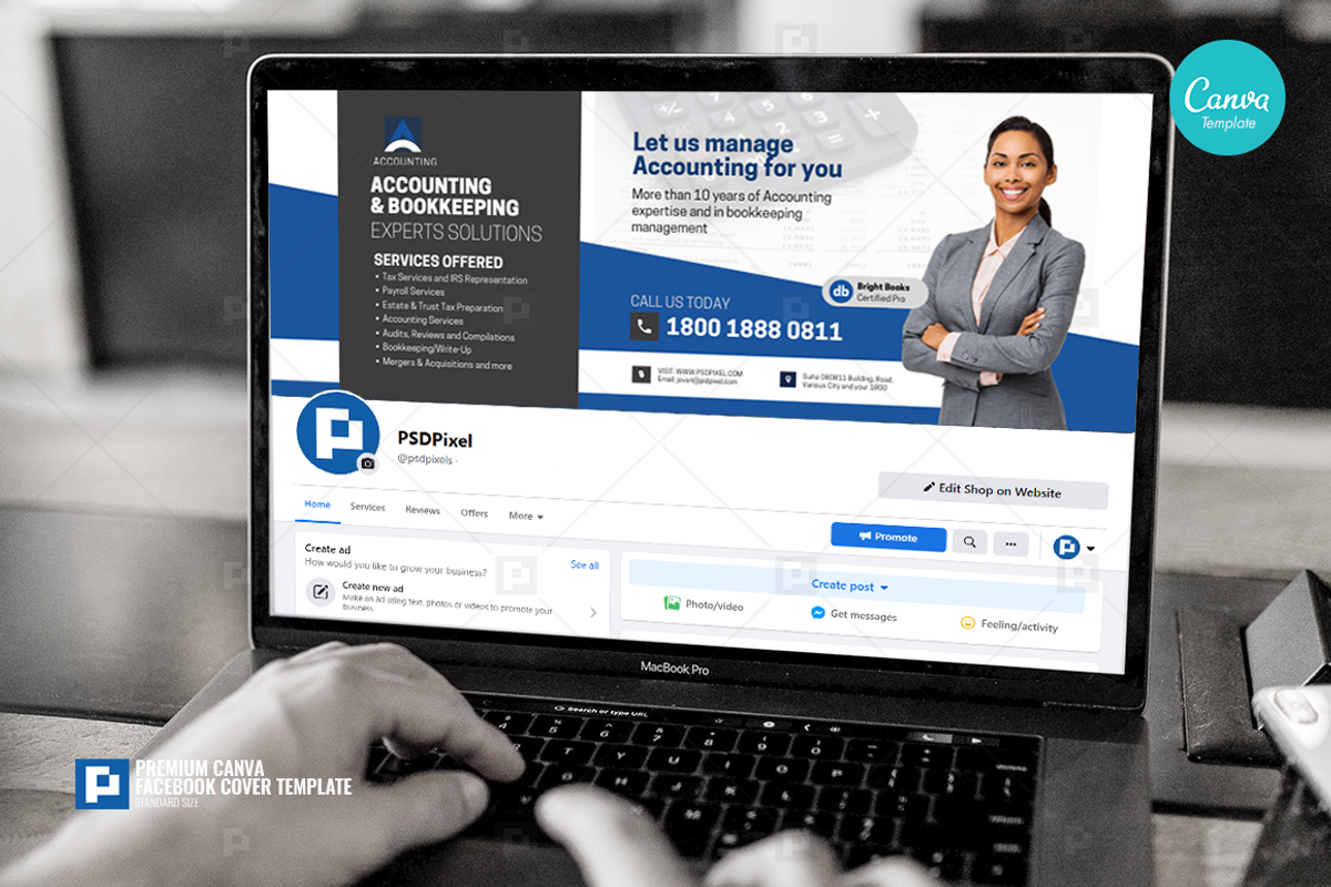 Accounting Company Services FB Cover, a Social Media Template by PSDPixel (Photo 4 of 4)