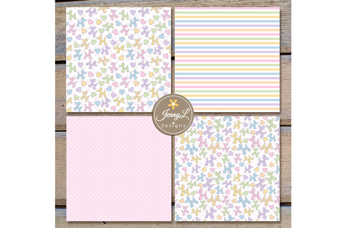 Balloon Dog SEAMLESS Digital Papers, a Graphic by JennyL Designs (Photo 5 of 6)