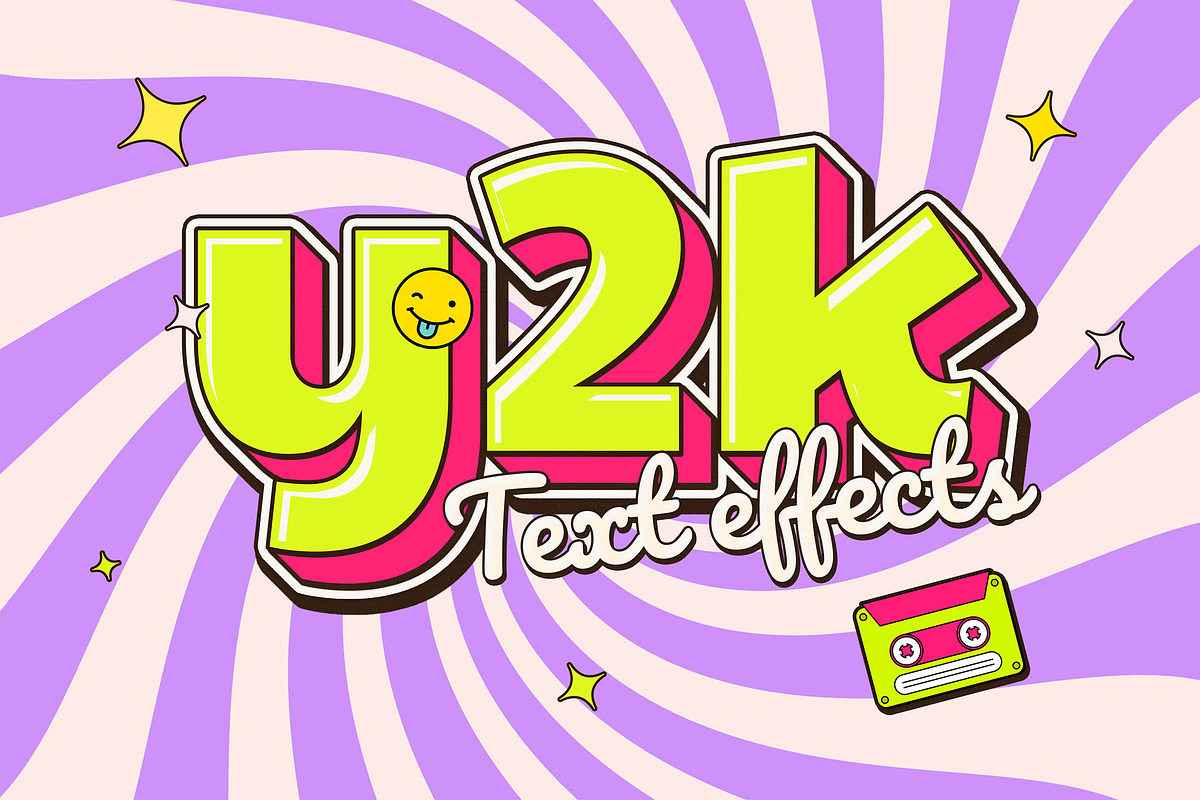 Y2k Text Effects vol 1, a Layer Style Add-On by Andrew Skoch Design (Photo 3 of 8)