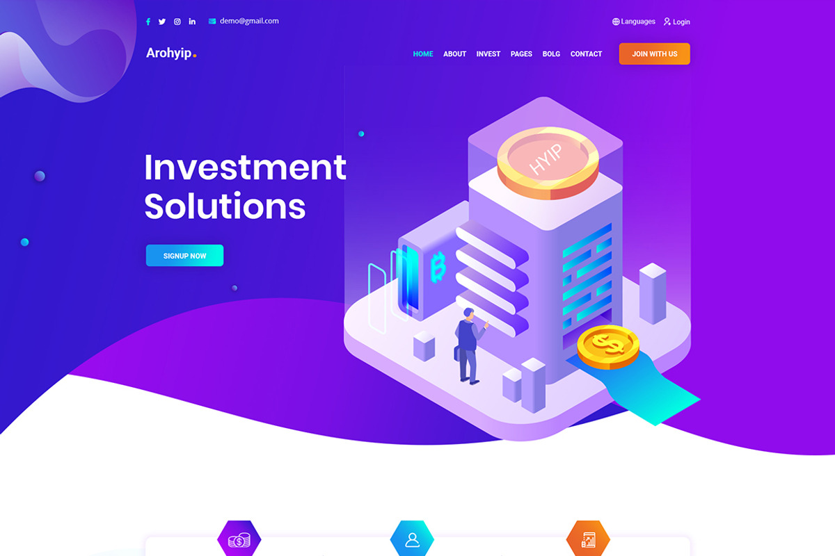 Arohyip - HYIP Investment Template, a HTML Template by THESOFTKING