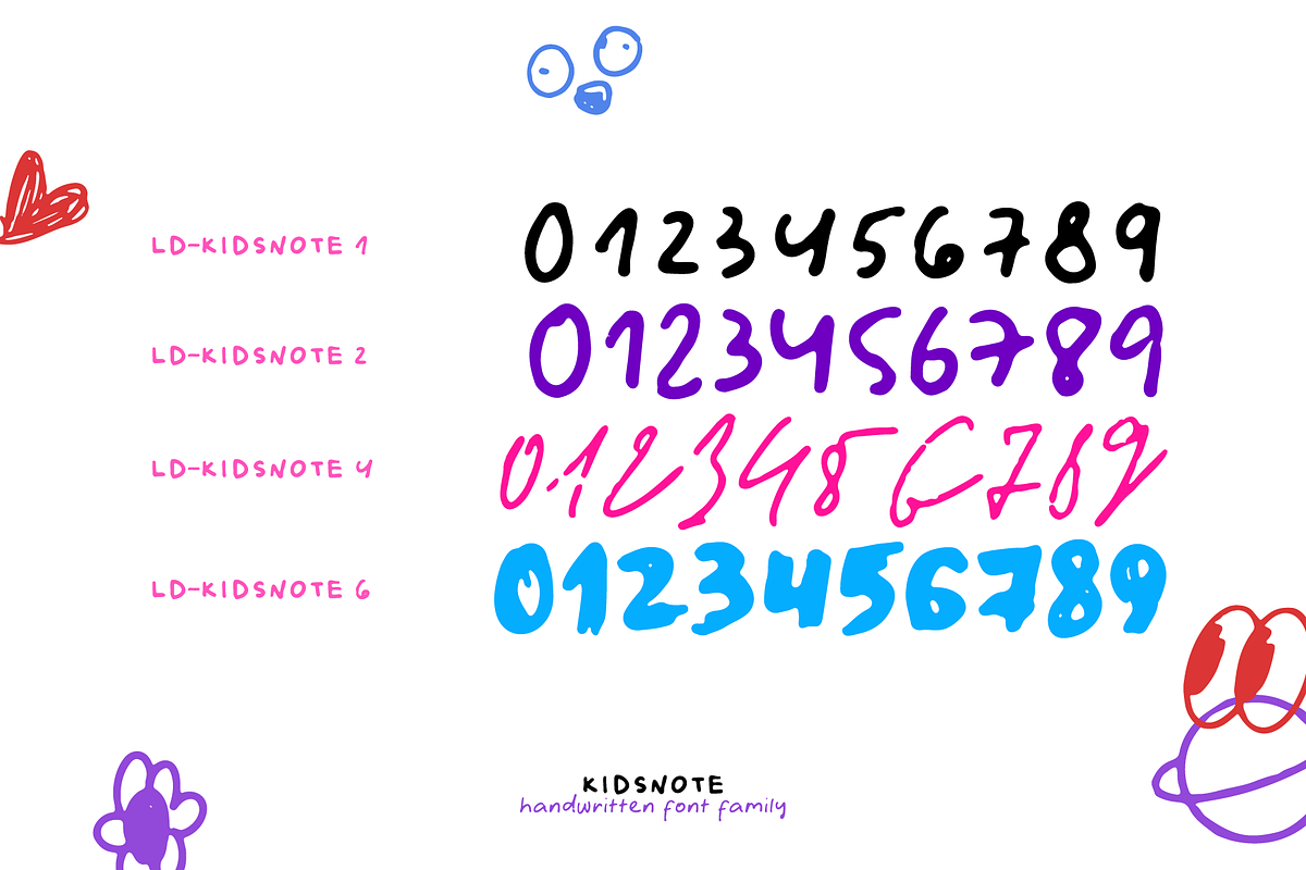 KIDSNOTE. Different Fonts Set +EXTRA, a Symbol Font by Luxfont (Photo 6 of 9)