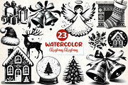 Black and White Christmas Sublimatio, an Illustration by CreationArt (Thumbnail 1 of 5)