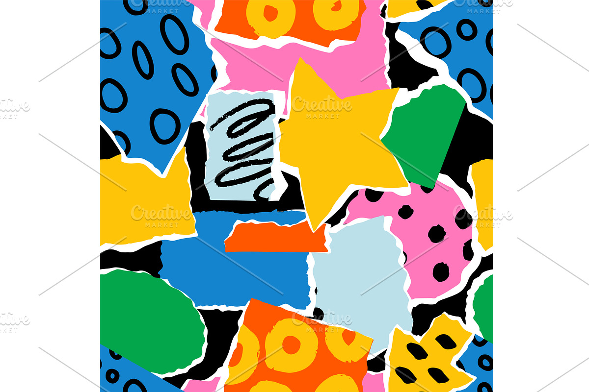 Color paper cut pieces. Patterned, a Texture Illustration by Vectorbuum