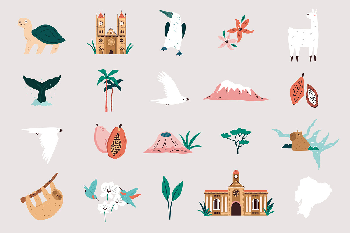 Ecuador Illustrated Vector Map, an Illustration by danceyourlife (Photo 8 of 8)
