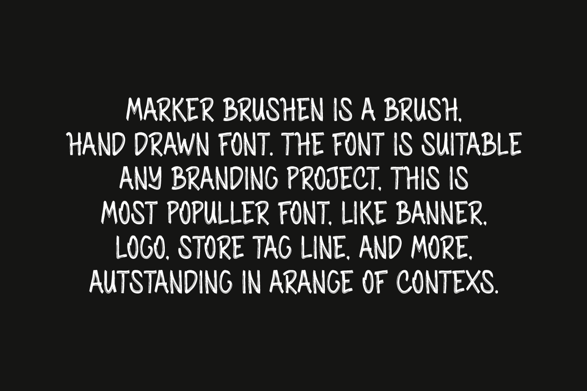 Marker Brushen - Premium Paint Font, a Handwritten Font by QR Design Studio (Photo 4 of 6)