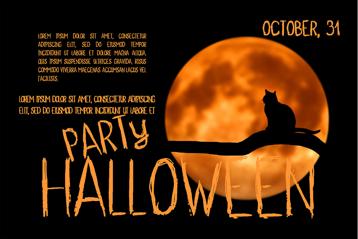Halloween. Handwritten font, a Script Font by Sergey Mironov's store (Photo 4 of 5)