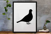 Pigeon Silhouette SVG, an Animal Illustration by newminddesign (Thumbnail 3 of 3)